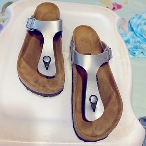 My loss is your gain- Silver Birkenstocks